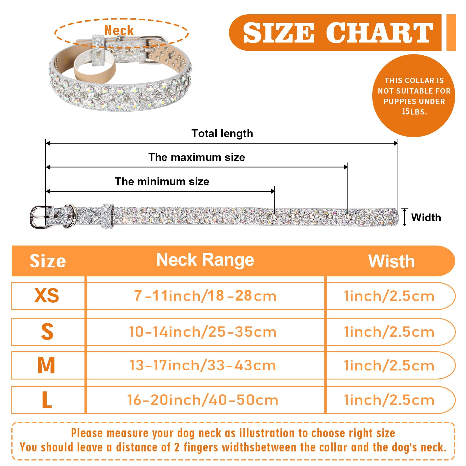 OCTBERSIEG adjustable dog collar with five-hole system ensures a comfortable, growing-dog fit.
