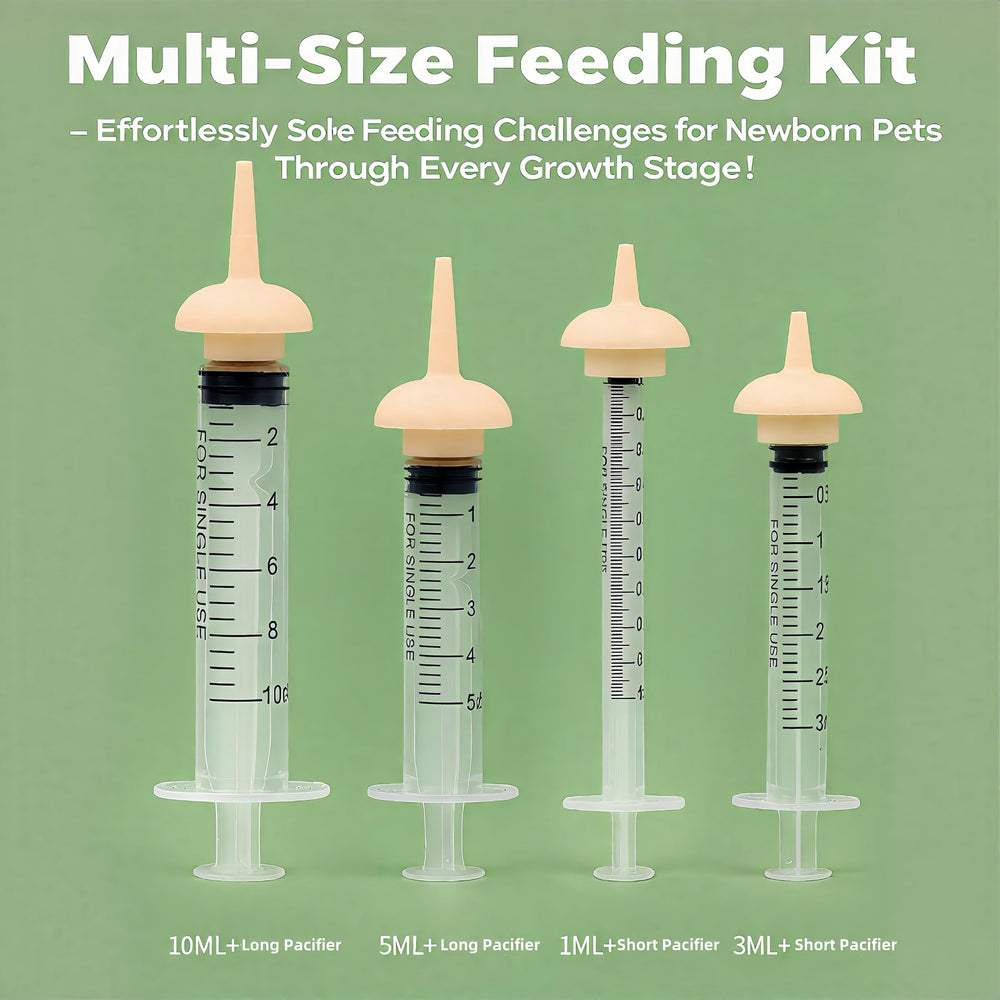 OCTKITE Pet Nursing Kit four nipples for newborn feeding versatility.