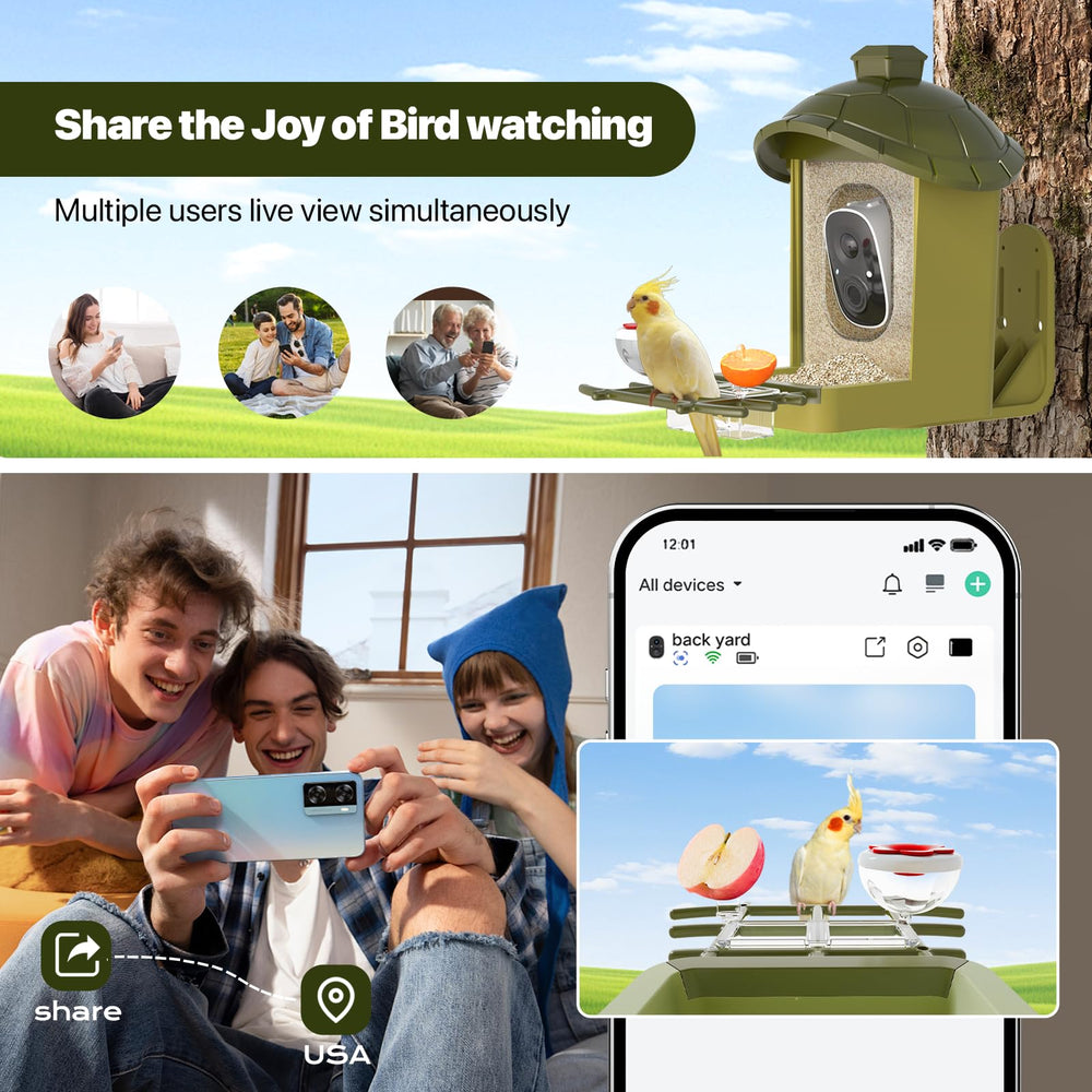 oddkont Smart Bird Feeder AI species ID highlighting bird identification