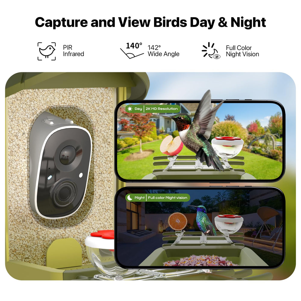 oddkont Smart Bird Feeder solar panel adjustable angle for power