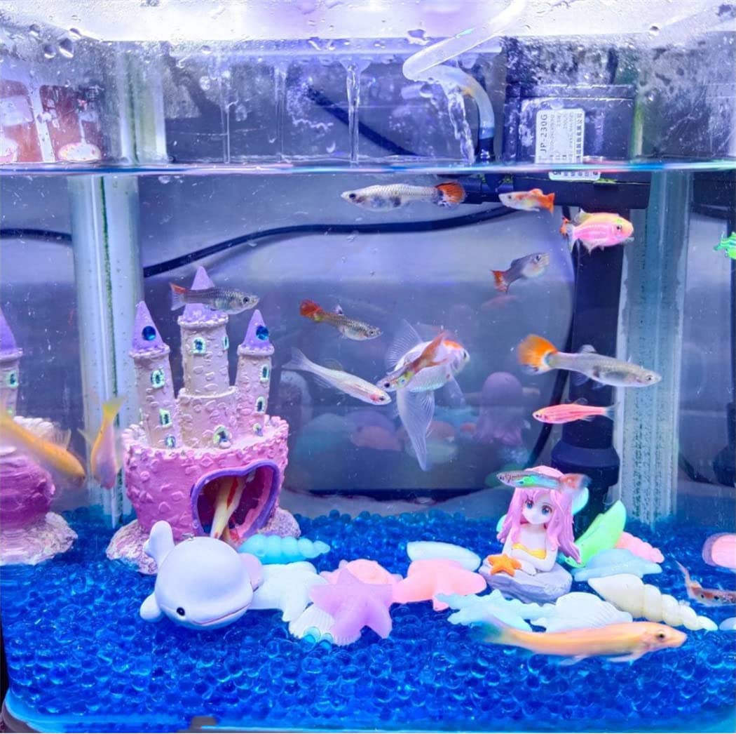 Odebyata fairy castle decor for aquariums doubles as centerpiece or party decor.