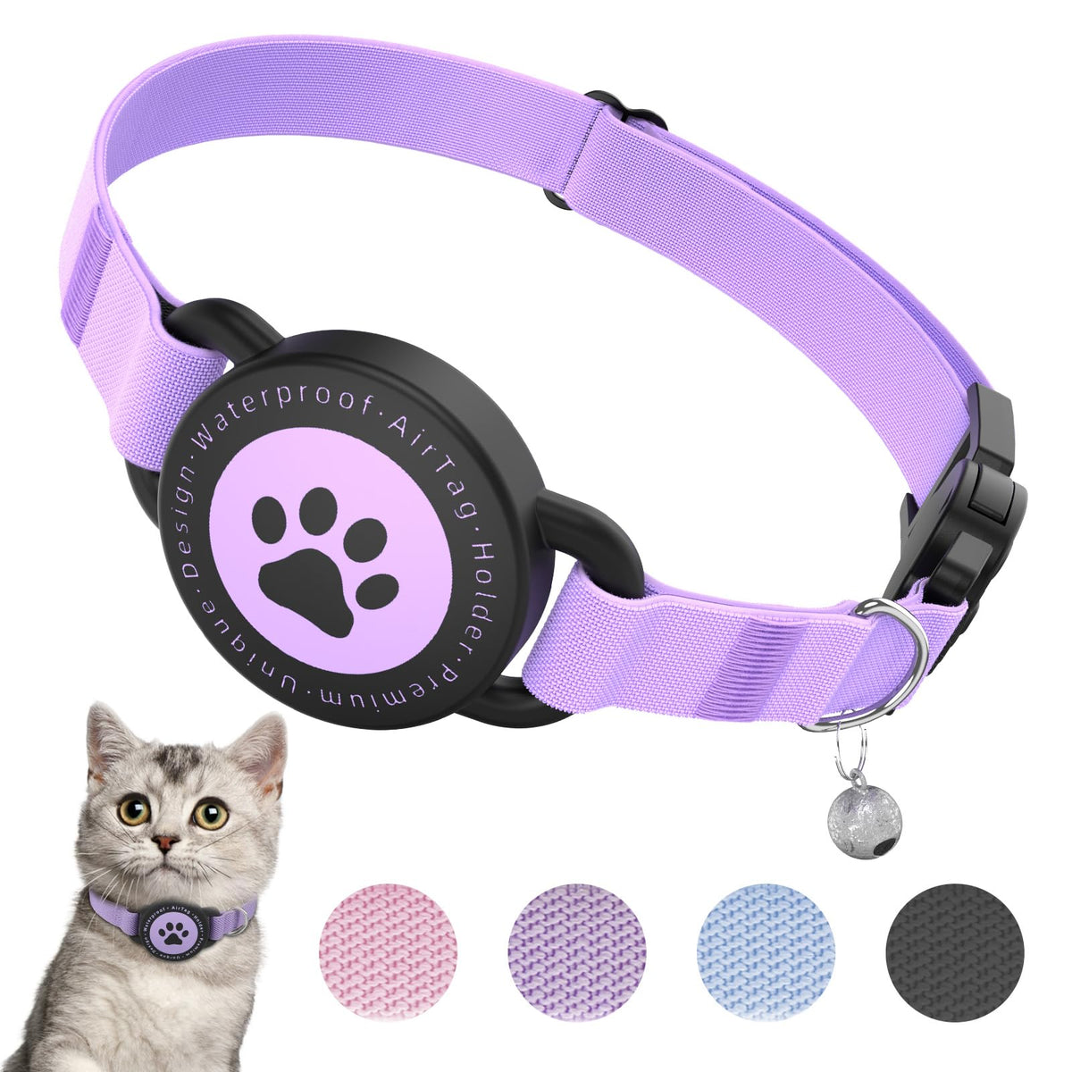 Odokele airtag-cat-collar-holder secures AirTag for reliable pet tracking.