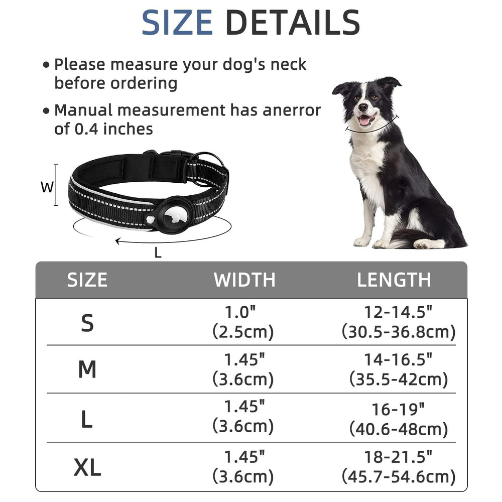 Odokele AirTag collar with microfiber leather case protects the AirTag during play.