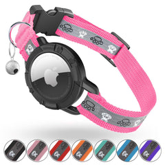 Odokele AirTag collar ajustable hotpink XS para gatos, cómodo.