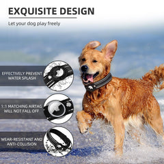 Odokele AirTag collar interior 9mm neoprene lining cushions the dog's neck during activity.
