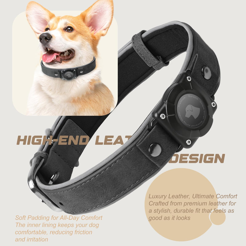 Odokele AirTag dog collar adjustable strap provides a secure fit for medium to large dogs.