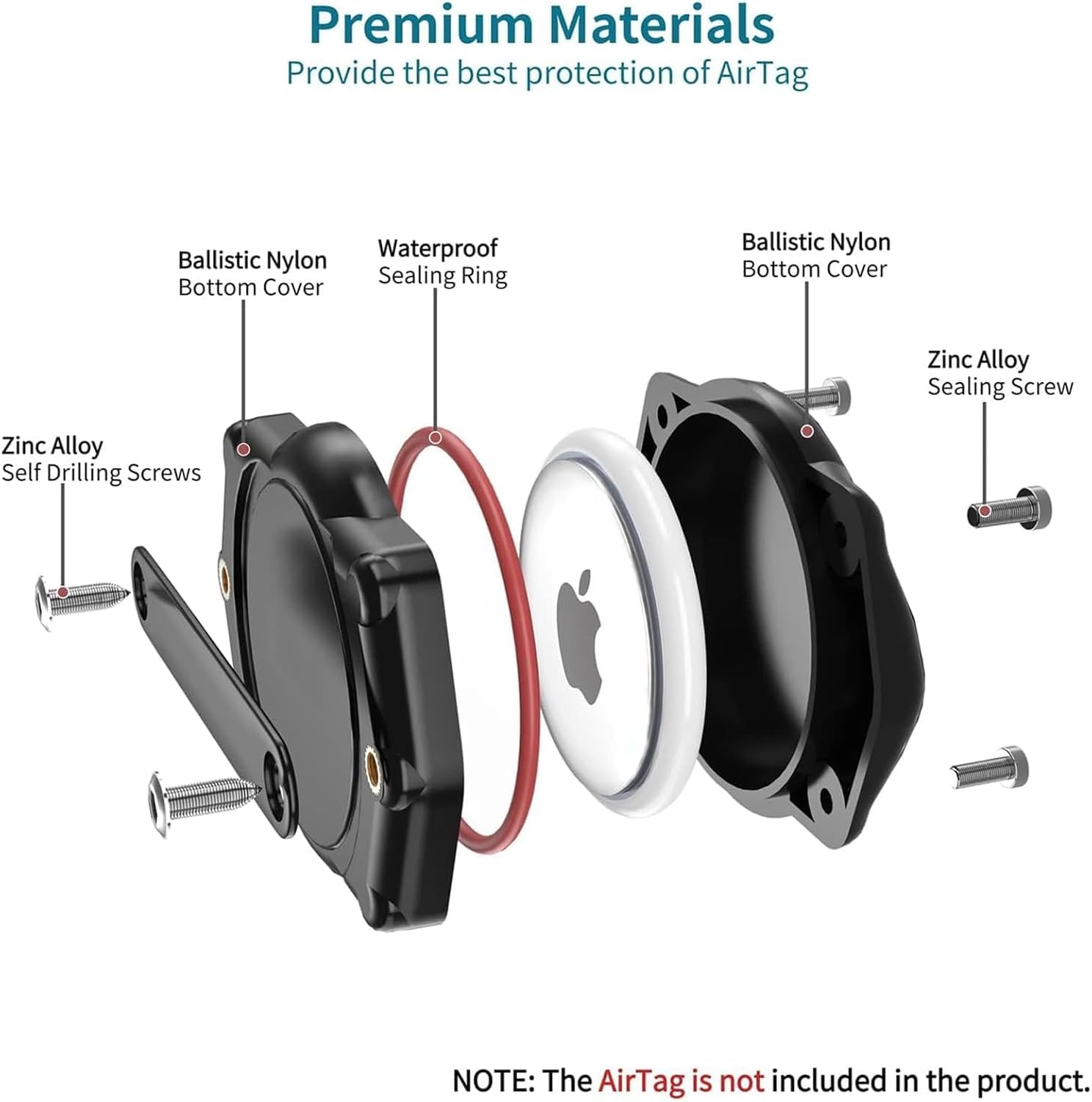 Odokele AirTag dog collar holder thru-collar design prevents loss and wobble during activity.