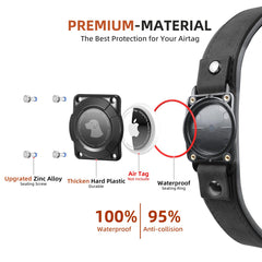Odokele AirTag dog collar reflects safely with high-visibility strip for evening walks.