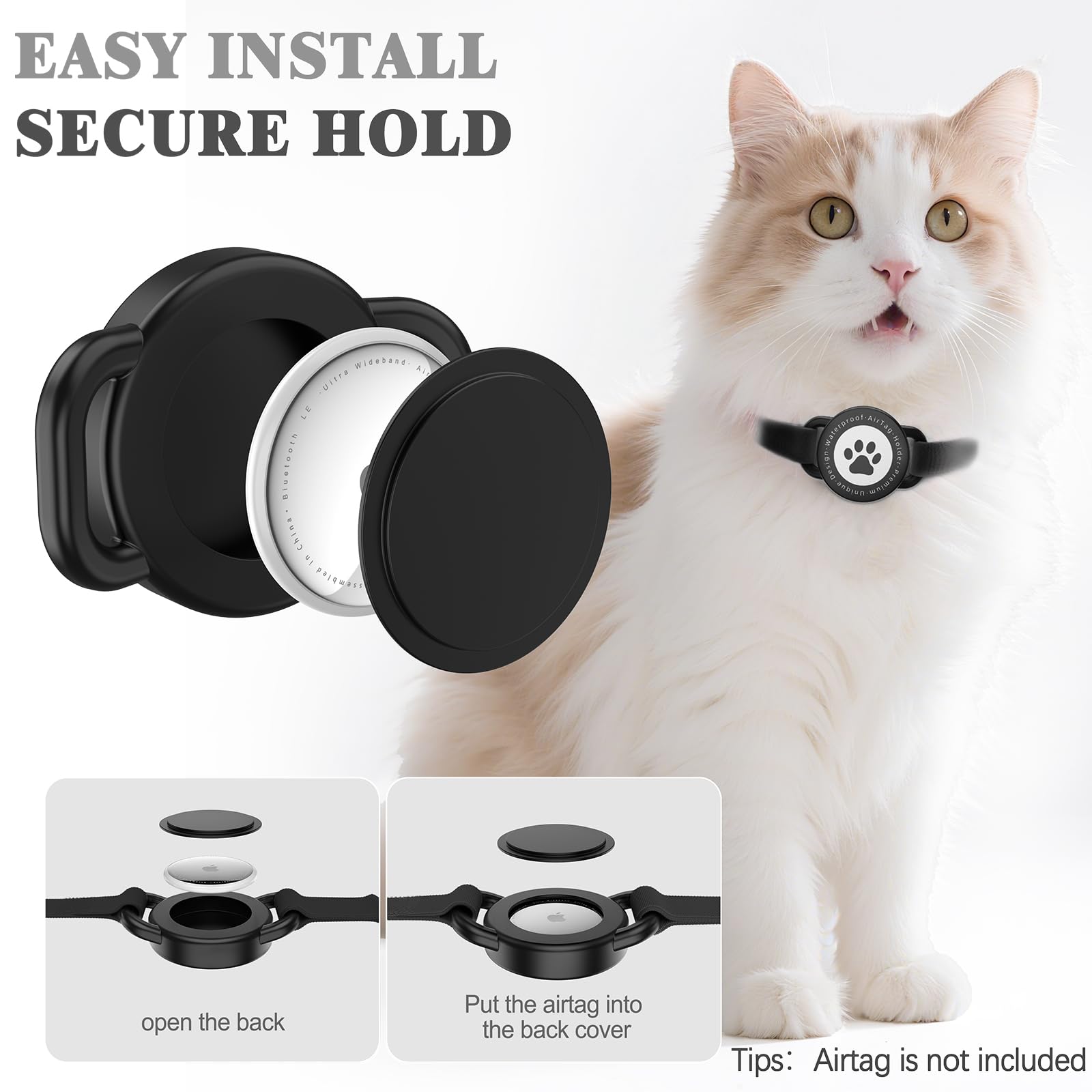 Soft polyester webbing ensures a comfortable fit for cats.