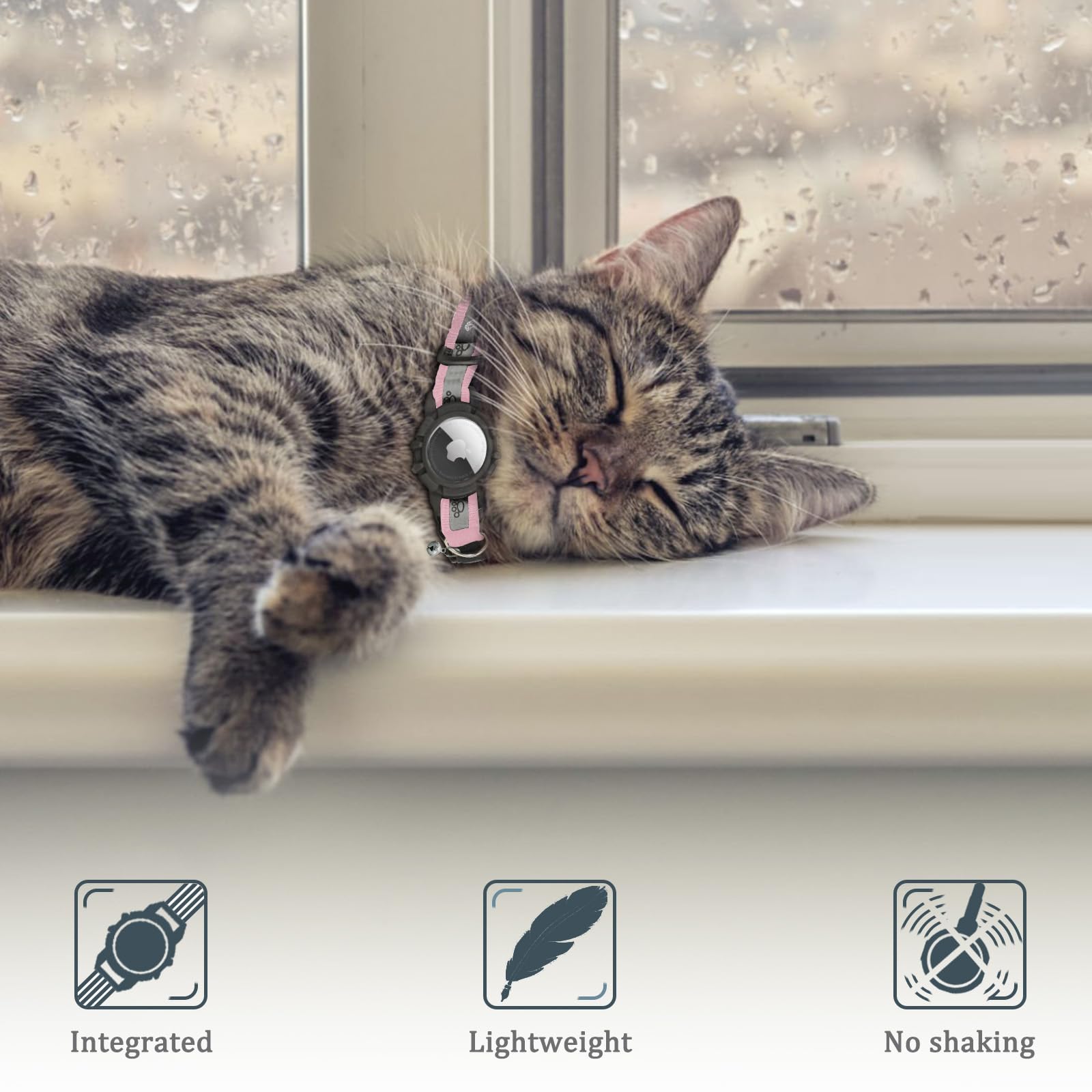 Odokele integrated AirTag holder keeps tracker secure