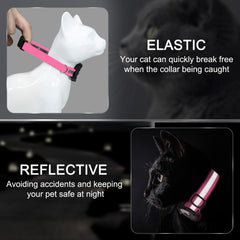 Odokele Reflective AirTag Collar side view shows adjustable fit for growing pets