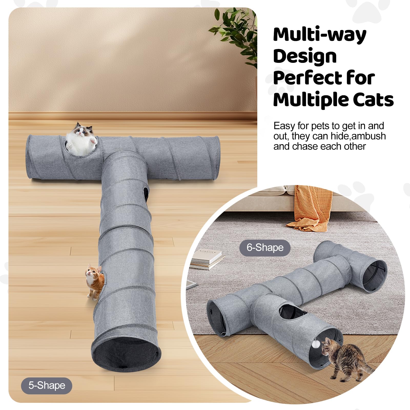 Odoland cat tunnel with peepholes and teaser wands for interactive exploration.