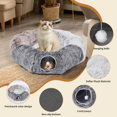 Odoland plush sofa bed inside-tunnel shows a cozy resting spot integrated with the tunnel