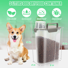 ODOMU cat food container airtight design keeps kibble dry and fresh.