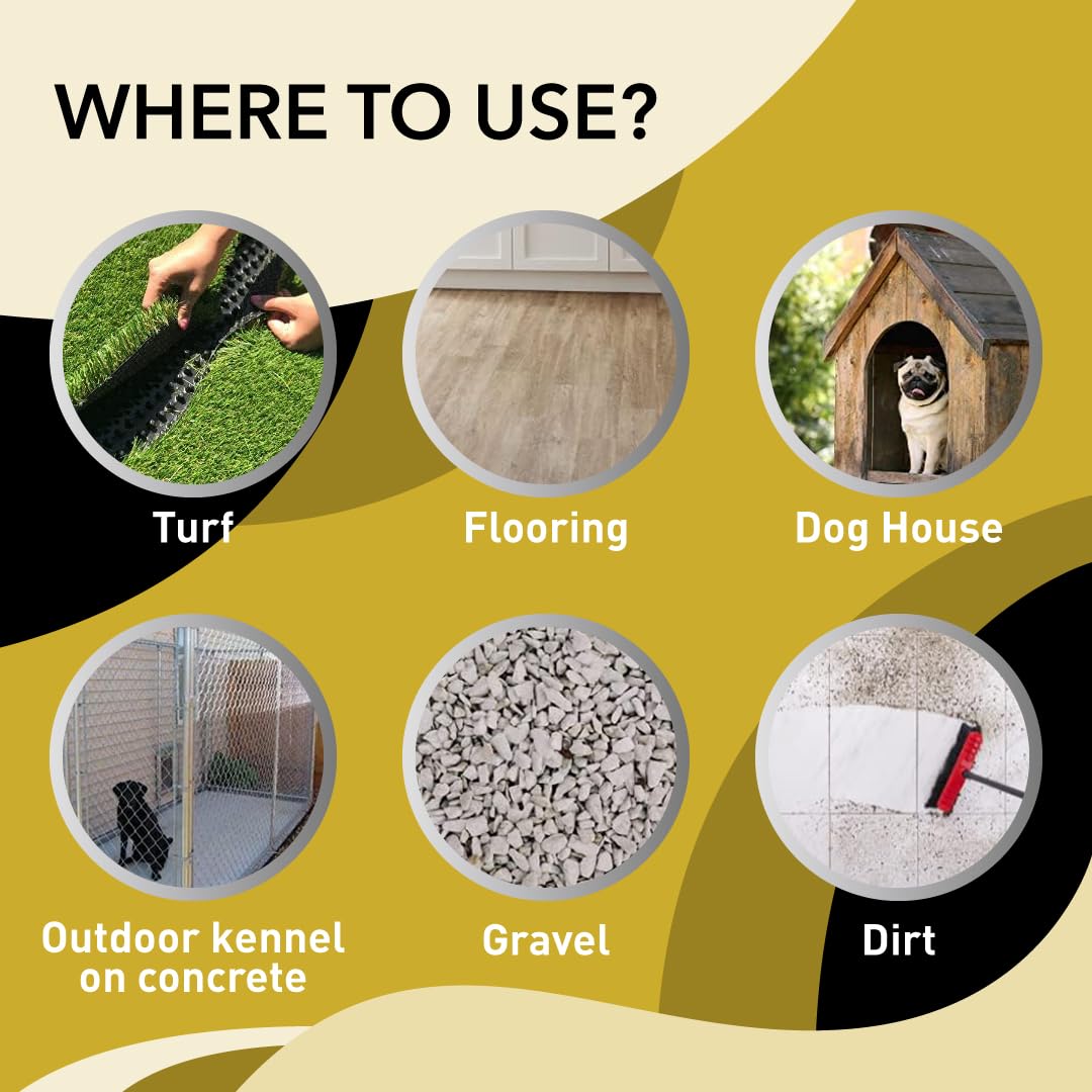 Odorcide K.O.E. Apricot in cages and kennels highlights deep odor source treatment.