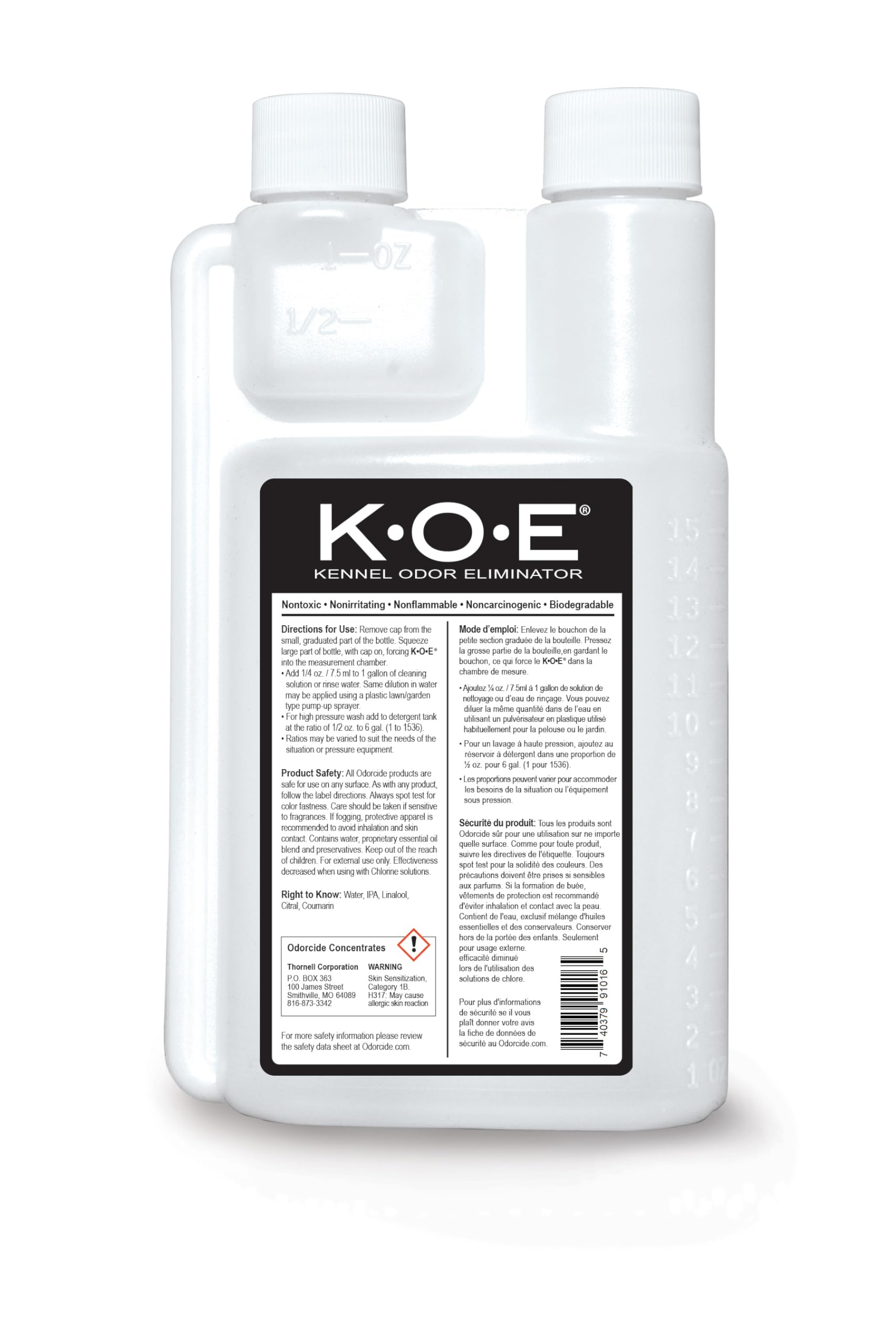 Odorcide K.O.E. Apricot dilution and mixing for flexible cleaning routines.