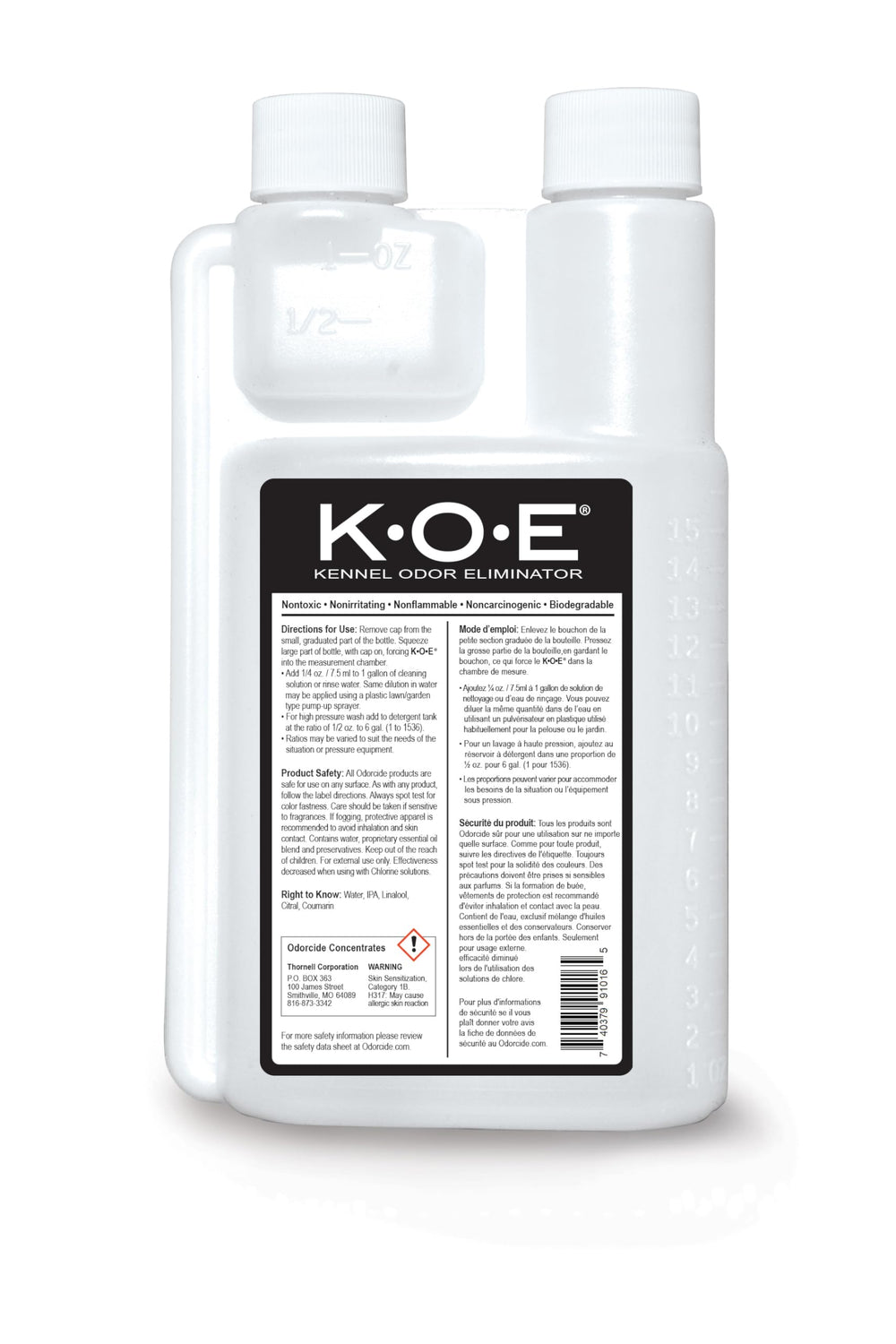 Odorcide K.O.E. Apricot dilution and mixing for flexible cleaning routines.
