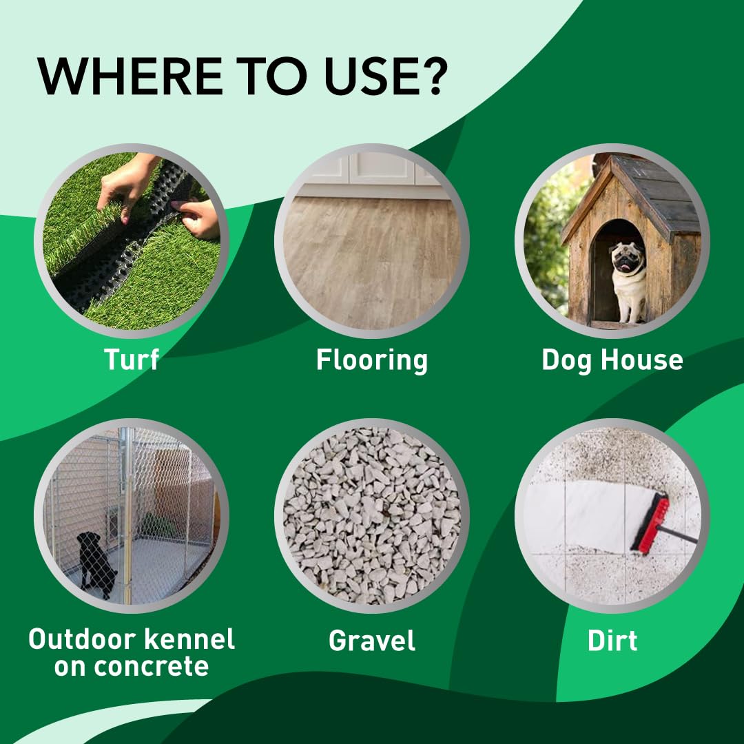 Odorcide K.O.E. kennel odor eliminator saturation application cleans deep odors where they hide.