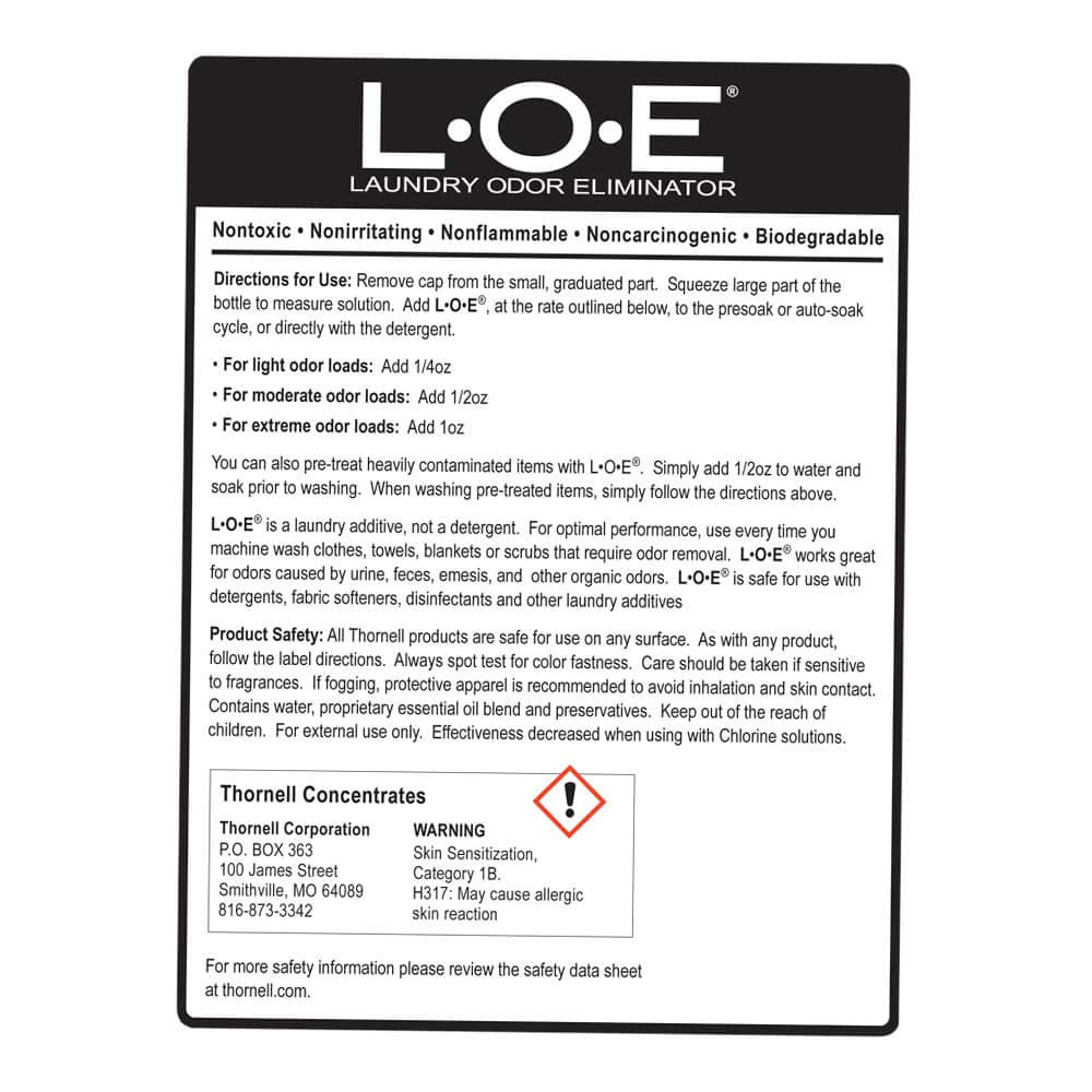 Odorcide pour action demonstrates easy pre-soak for odor control.
