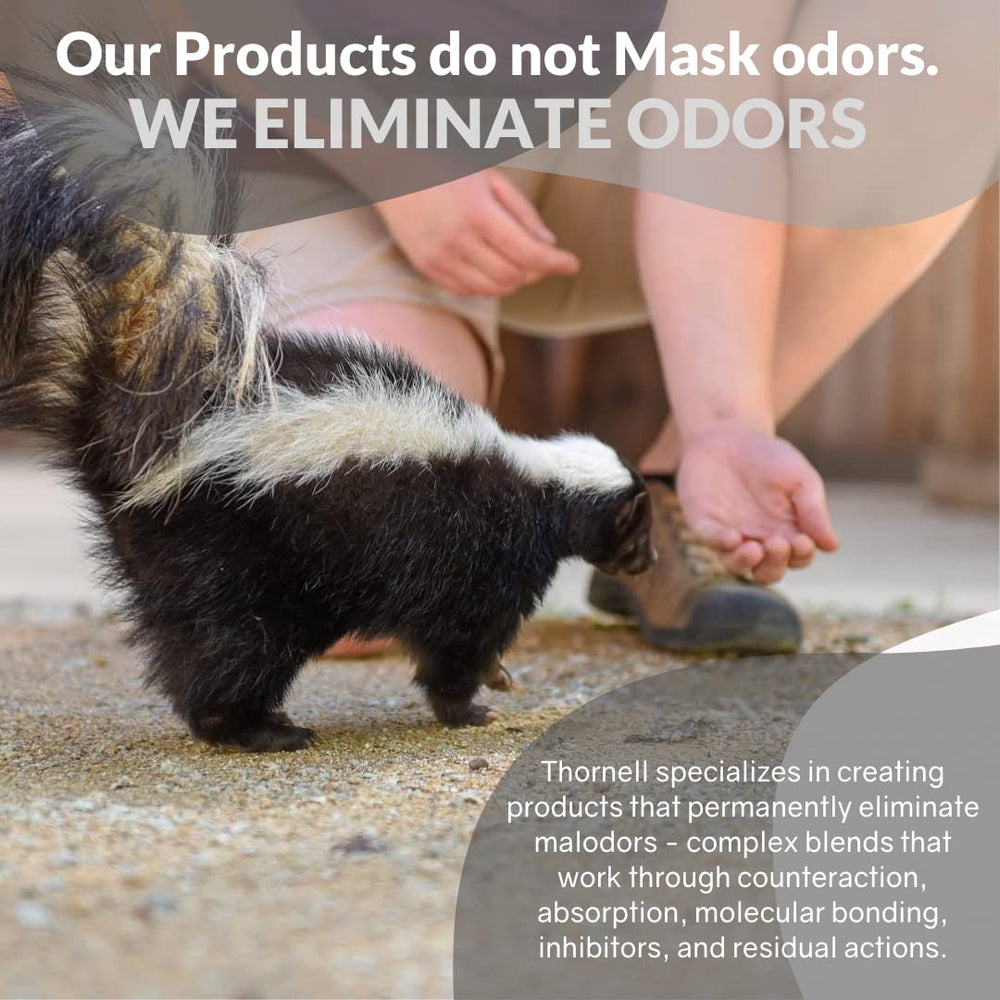 Odorcide Skunk Off on carpets and fabrics removes odors at the source.