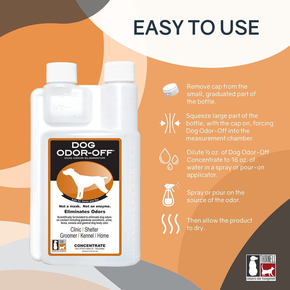 Odorcide Thornell odor eliminator spray neutralizes dog urine odors on carpets