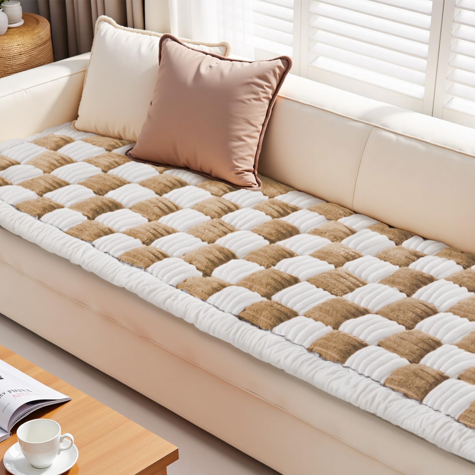 ODreamyDogs Light Brown Cover evokes warm living spaces while concealing dirt.