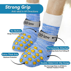 ODRIEW dog socks adjustable reflective strap for nighttime safety