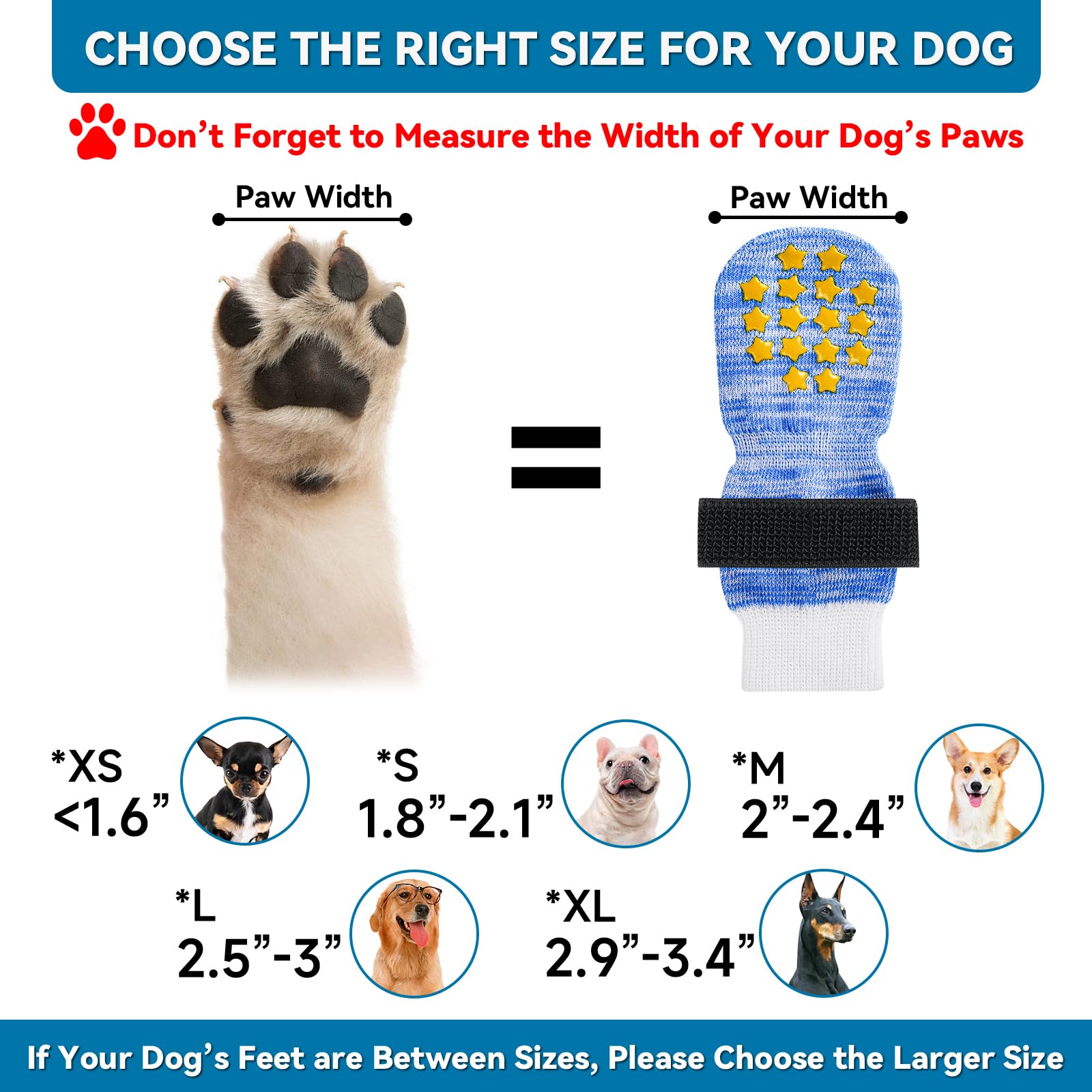 ODRIEW dog socks with double-sided grip for secure traction.