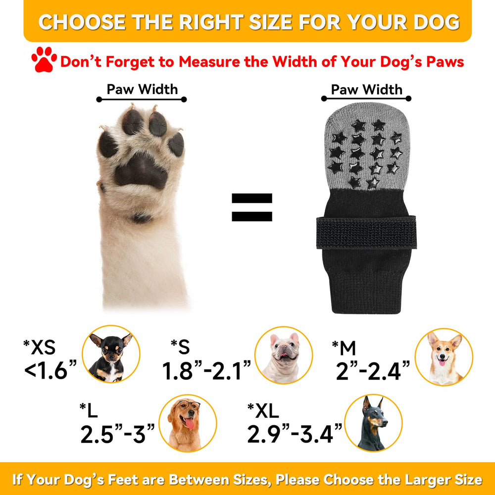 ODRIEW dog socks on wood floor highlighting dual-side grip pads for stability