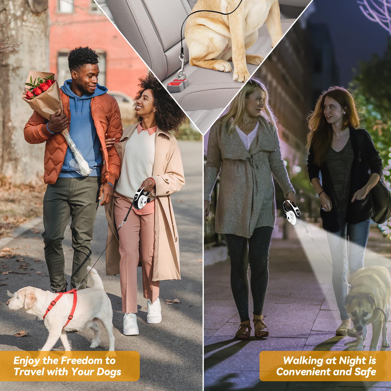 ODRIEW LED light aids nighttime visibility during walks
