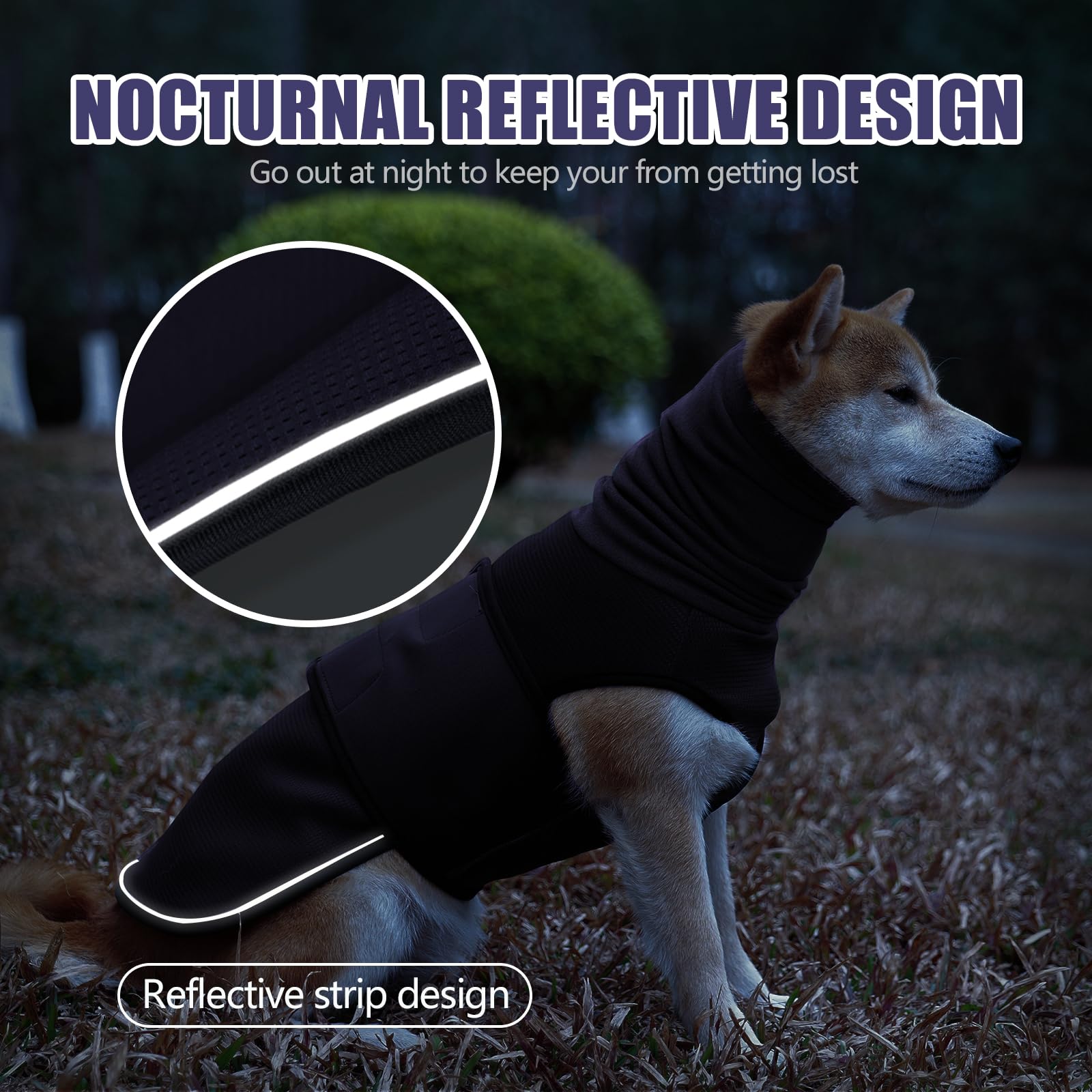 ODSSTAIPS Dog Anxiety Vest packaging shows easy-care machine washability.
