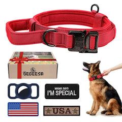 OEBEESA tactical dog collar with Airtag case for safe tracking and adventures