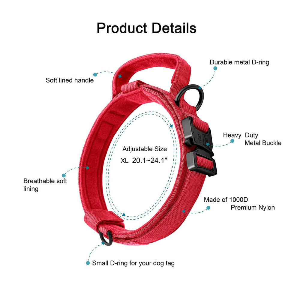 OEBEESA double D-ring design for leash and tag attachments