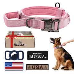 OEBEESA tactical dog collar handle enables secure control during walks