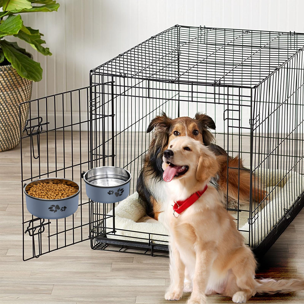 OFFKITSLY stainless steel bowl shines with rust-resistant durability.
