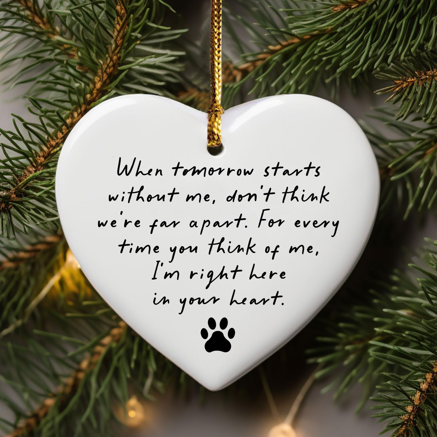 OFlyDesigns pet memorial heart dual-sided print preserves memory from every angle.