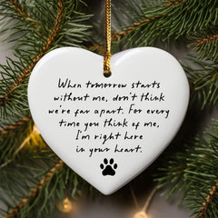 OFlyDesigns pet memorial heart dual-sided print preserves memory from every angle.