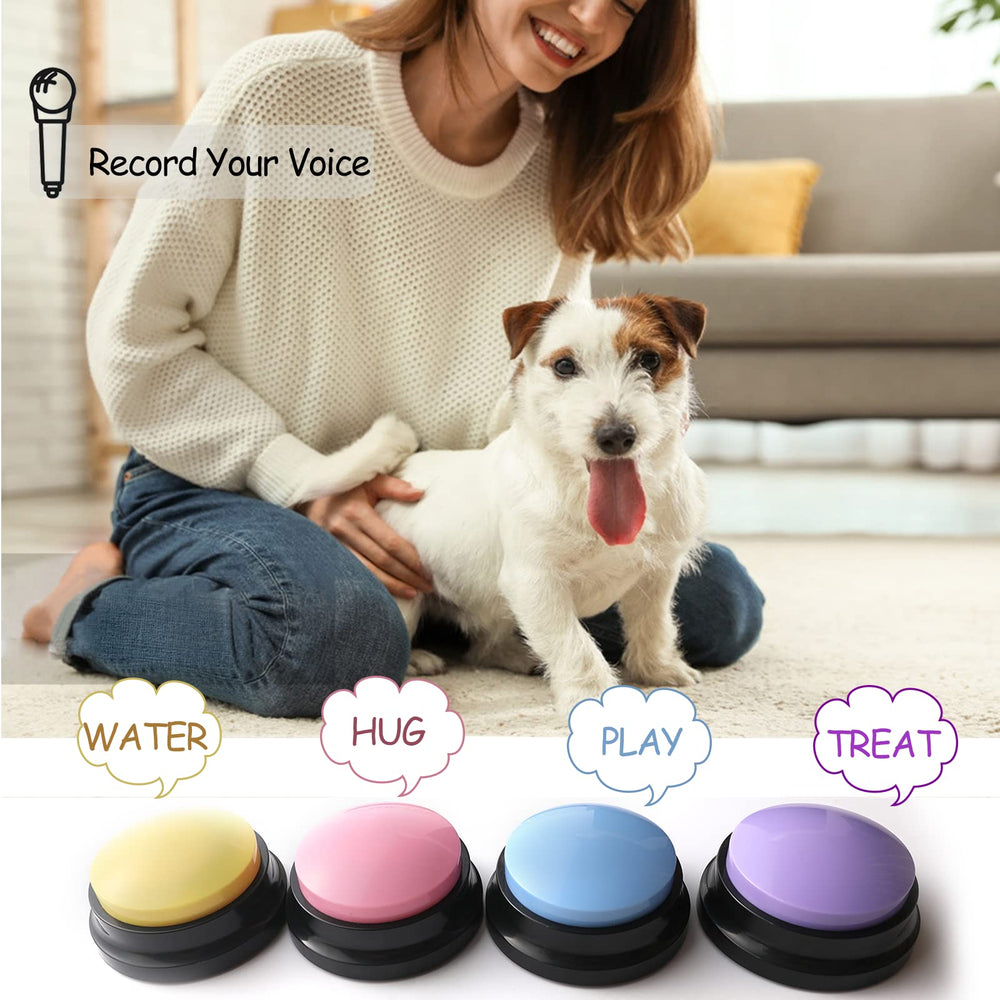 OFVENS dog buttons training session with multiple color options.