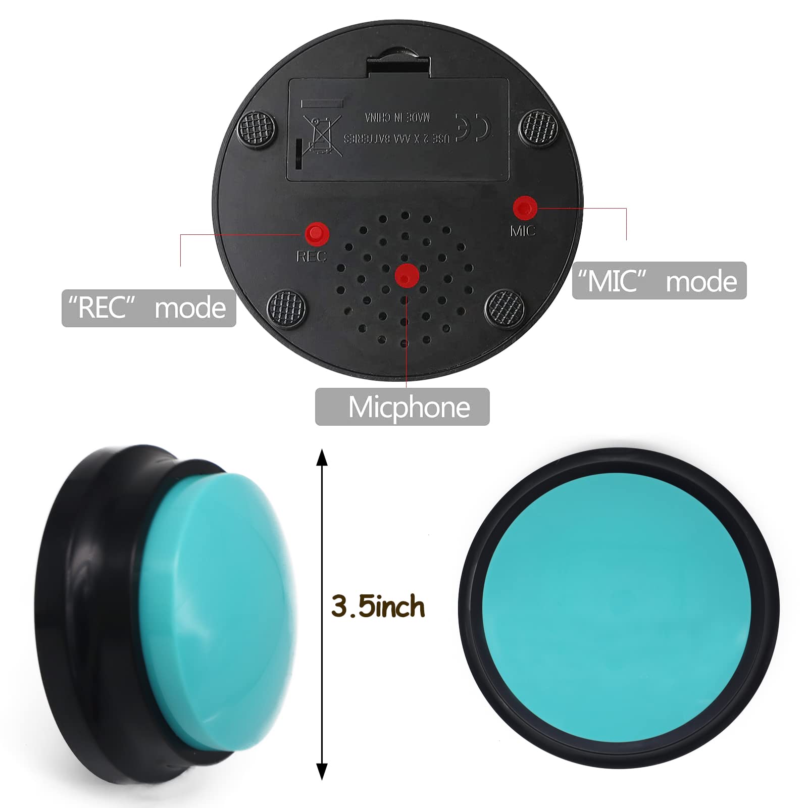OFVENS voice-recording-button-six-colors-setup displays multiple color options for labeling.
