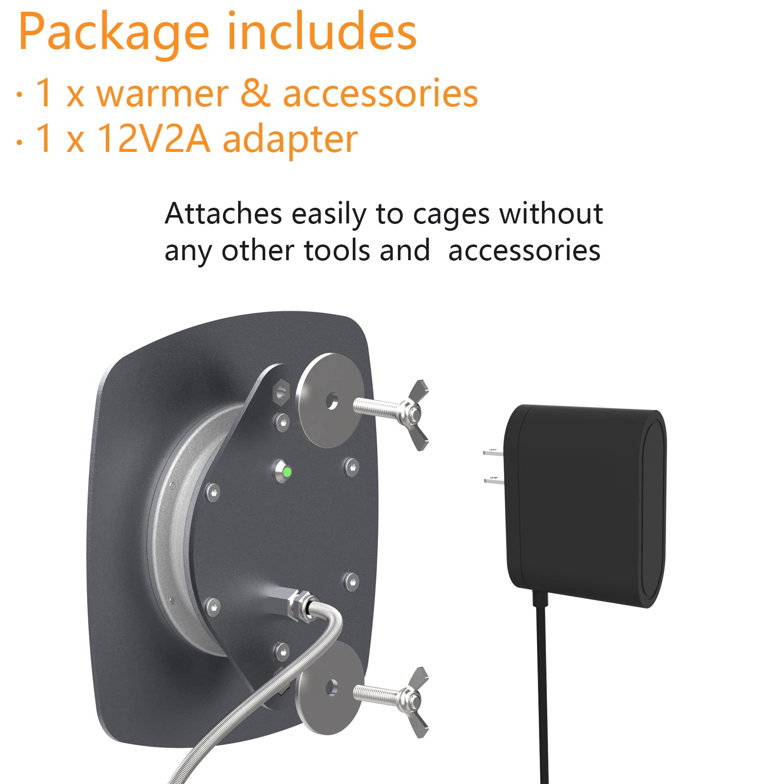 Ogioxam Bird Heater 12V power cord supports reliable warming