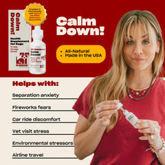 OH NORMAN! Calm Down ingredients blend label highlights chamomile, L-theanine, valerian, and melatonin.