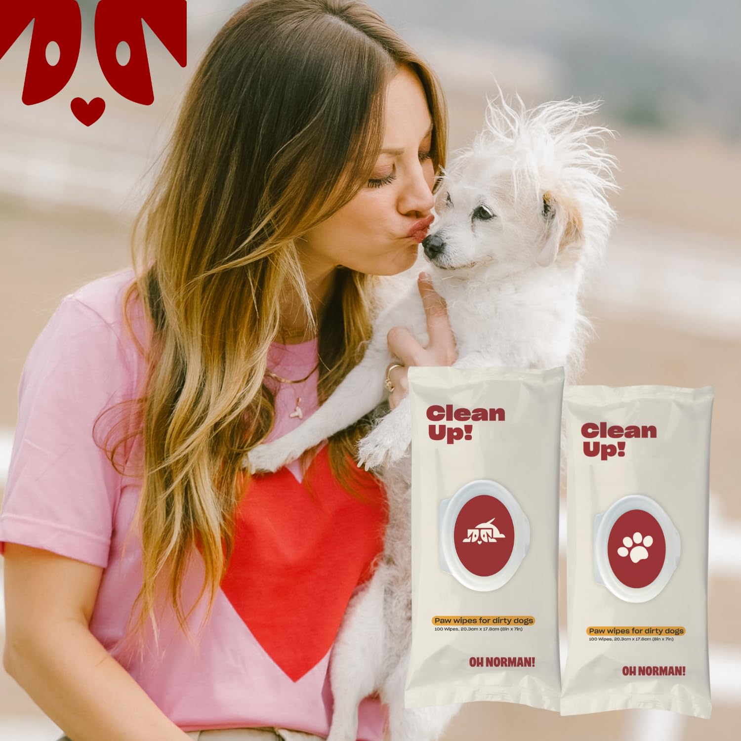 OH NORMAN! donation to dogs rescue concept image shows brand giving back