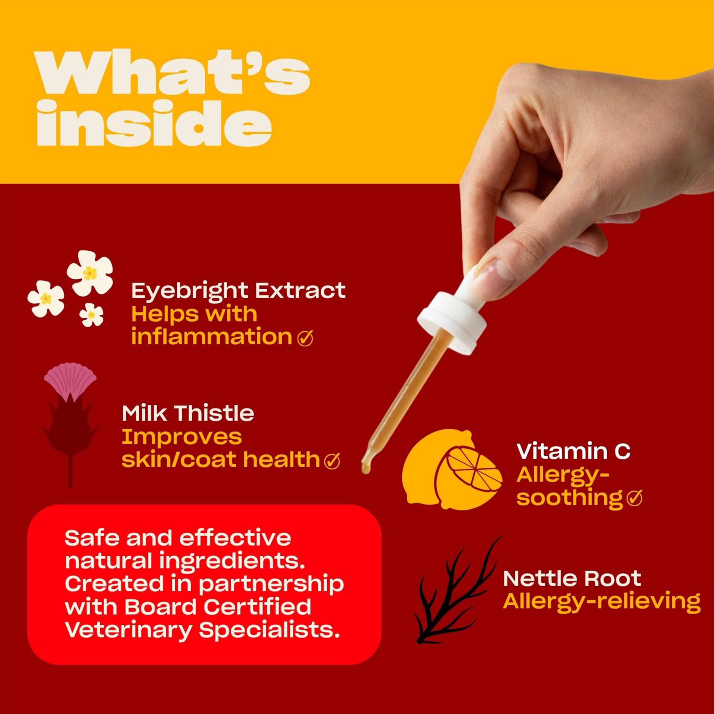 OH NORMAN! Stop Itching bottle-label closeup highlights natural ingredients for gentle itch support