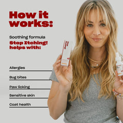 OH NORMAN! Stop Itching dropper-application demonstrates easy direct dosing for hassle-free administration