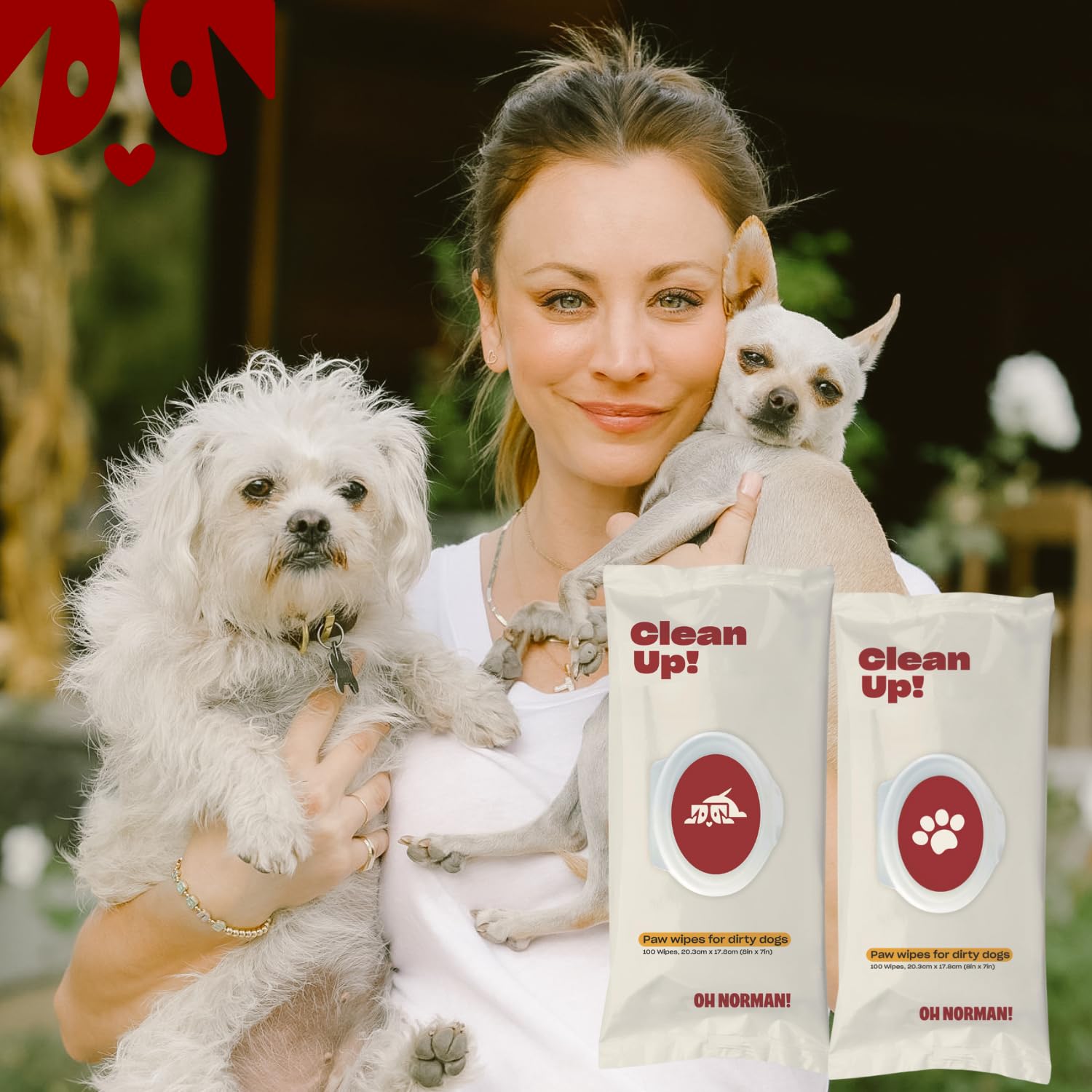 OH NORMAN! vet-approved wipes closeup emphasizes high-quality ingredients for cleanliness