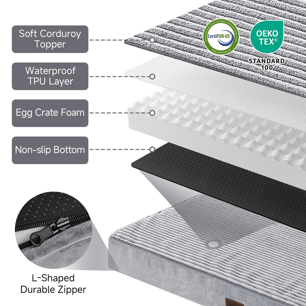 OhGeni 35-inch dog bed fits medium to large pets and crates.