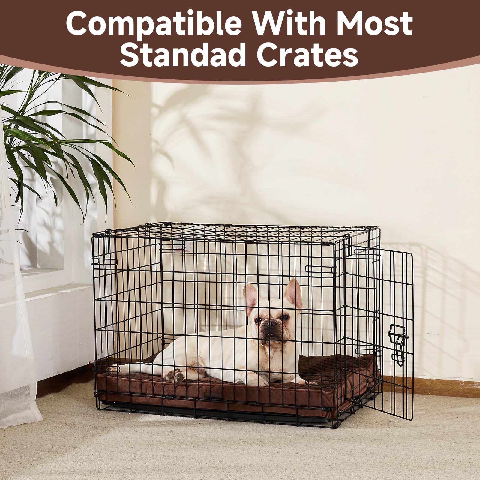 OhGeni dog bed waterproof inner liner close-up emphasizes moisture protection and easy cleaning