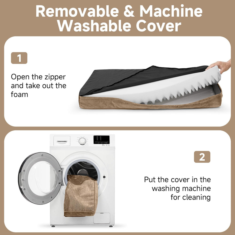 OhGeni extra-large pet bed in coffee color fits bigger dogs comfortably.