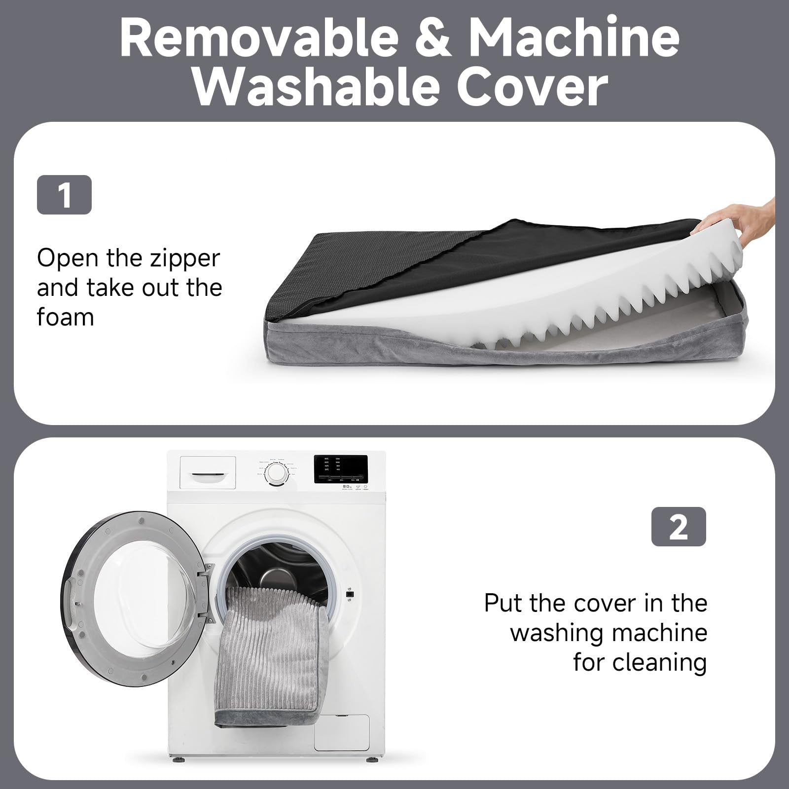 OhGeni non-slip bottom helps keep the bed in place on slick floors.