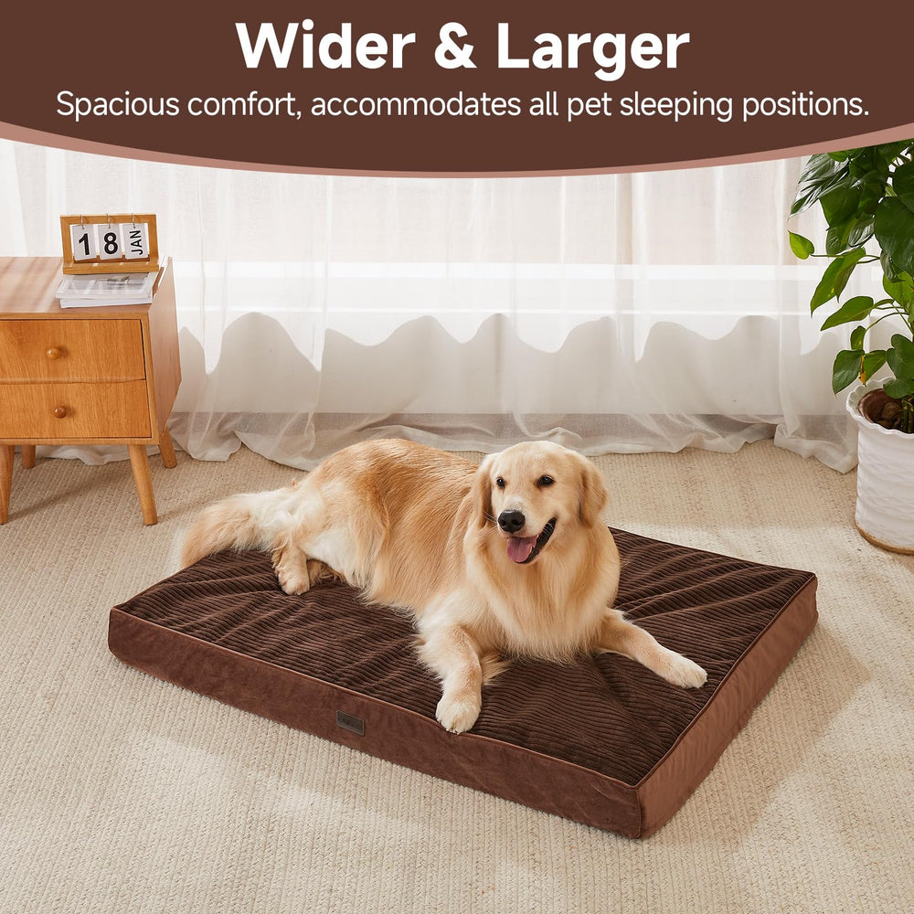 OhGeni Orthopedic Bed with egg crate foam for contouring comfort.
